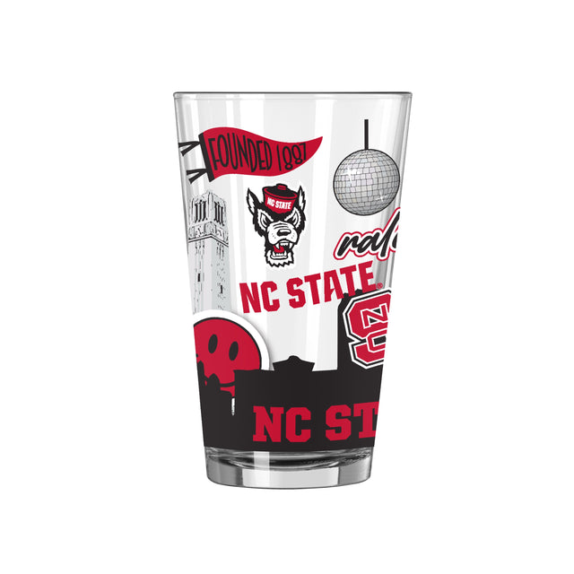 NC State 16oz Native Pint Glass - Logo Brands