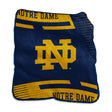 Notre Dame Raschel Double Stripe Throw