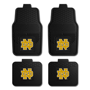 Notre Dame ND Interlocking 4-pc Vinyl Car Mat Set