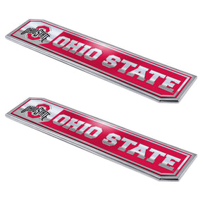 Ohio State University Embossed Truck Emblem 2-pk