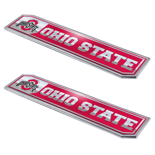 Ohio State University Embossed Truck Emblem 2-pk