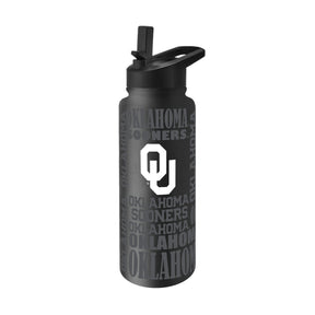 Oklahoma 34oz Black Replay Quencher Bottle