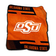 OK State Raschel Double Stripe Throw