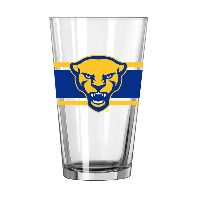 Pittsburgh 16oz Stripe Pint Glass - Logo Brands