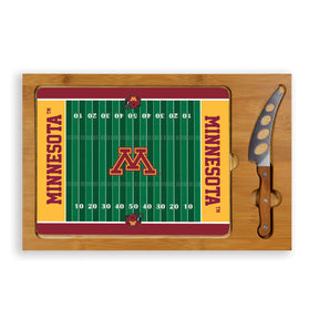 Minnesota Golden Gophers Icon Glass Top Cutting Board & Knife Set