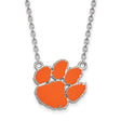 Boise State University Sterling Silver Gold Plated Medium Crest Pendant
