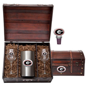 Georgia Bulldogs Wine Chest Set