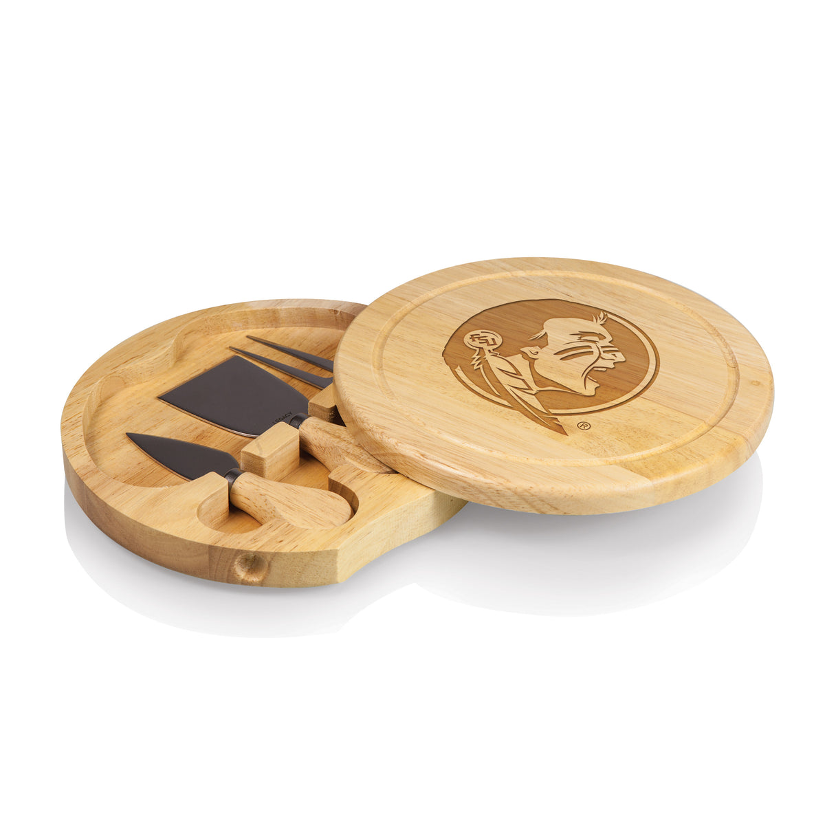 FSU Seminoles Brie Cheese Cutting Board & Tools Set