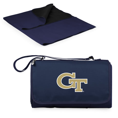 Georgia Tech Yellow Jackets Outdoor Picnic Blanket and Tote - Blue