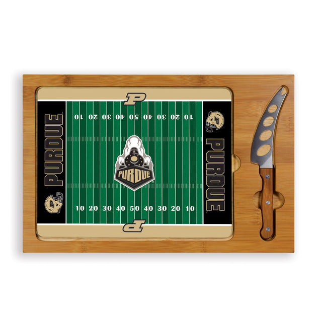 Purdue Boilermakers Icon Glass Top Cutting Board & Knife Set