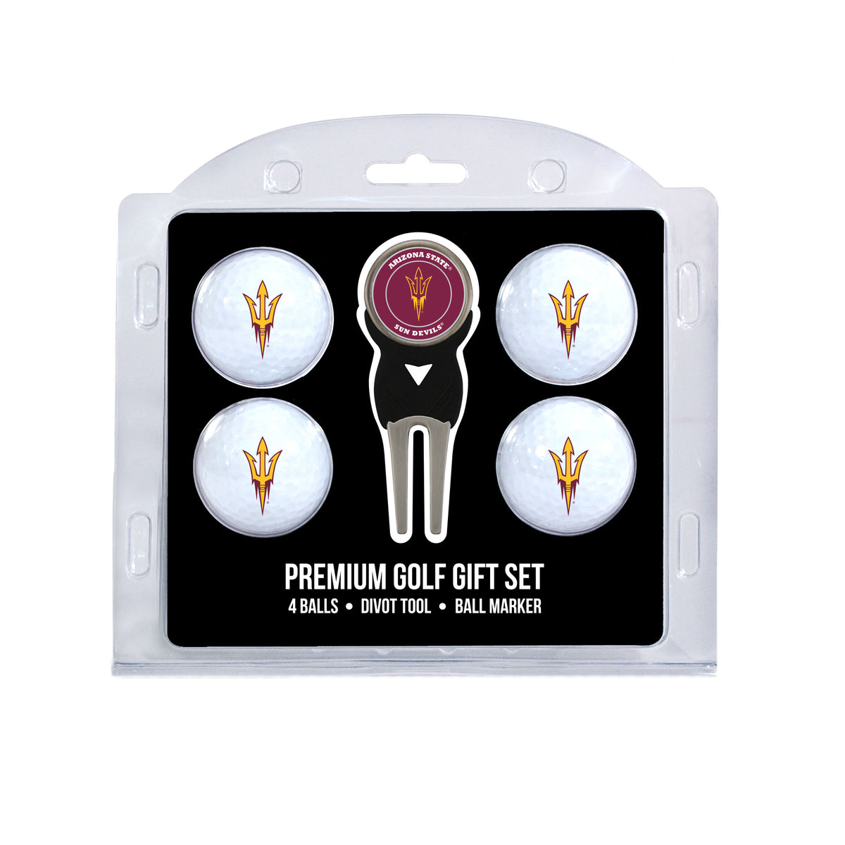 Arizona State Sun Devils 4 Golf Balls And Divot Tool Gift Set