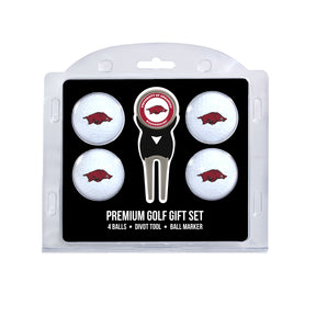Arkansas Razorbacks 4 Golf Balls And Divot Tool Gift Set