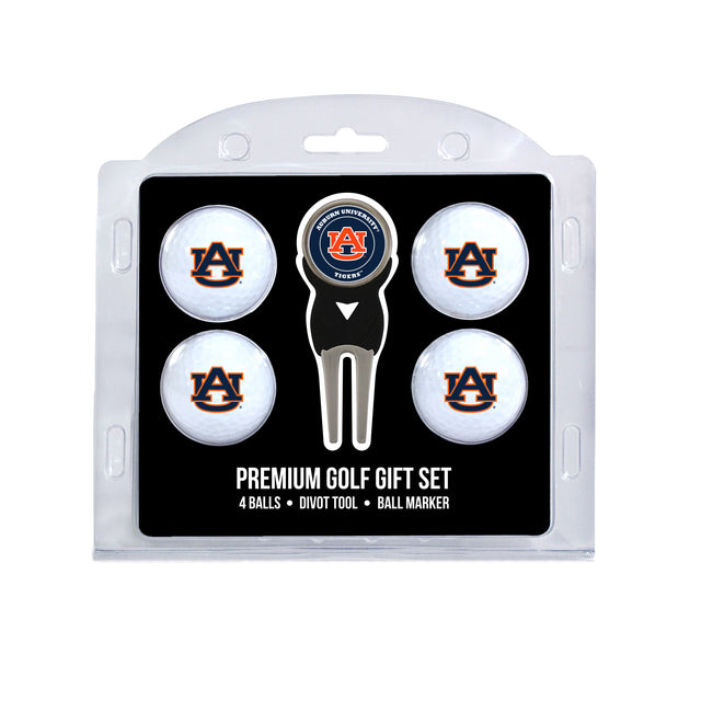 Auburn Tigers 4 Golf Balls And Divot Tool Gift Set
