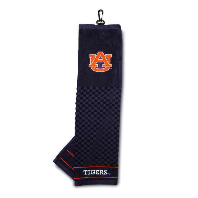 Auburn Tigers Tri-Fold Embroidered Scrubber Golf Towel