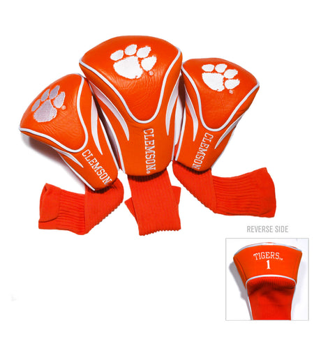 Clemson Tigers 3 Pack Embroidered Contour Golf Headcovers