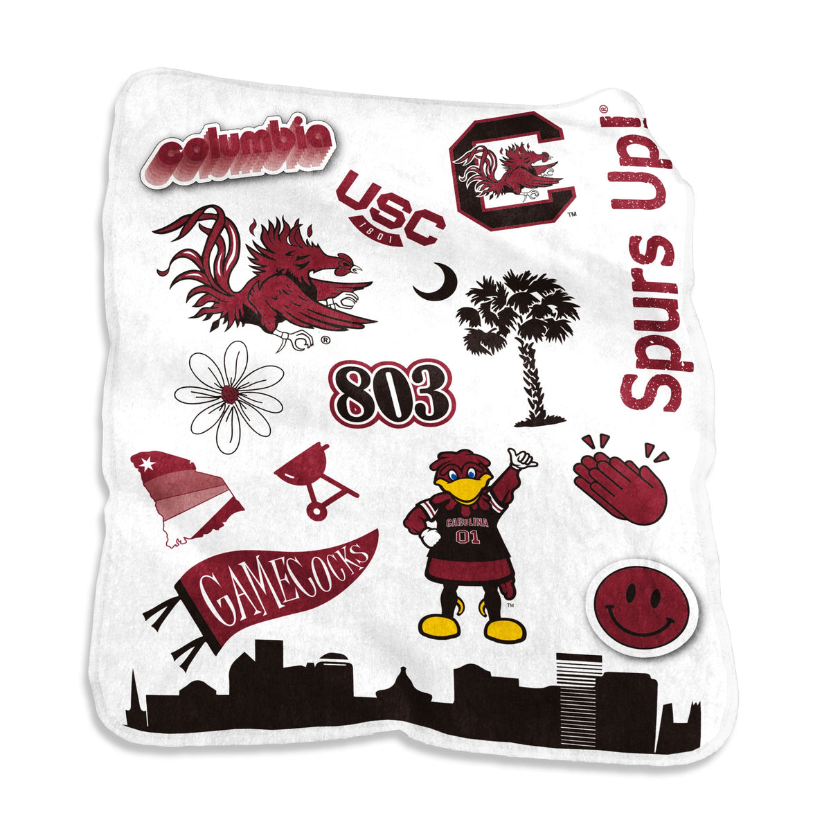 South Carolina Native Raschel Throw