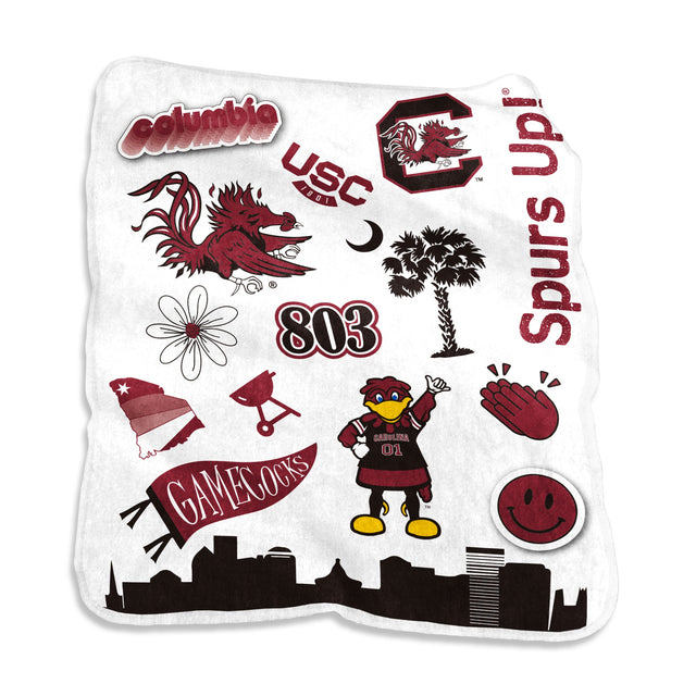 South Carolina Native Raschel Throw