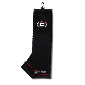 Georgia Bulldogs Tri-Fold Embroidered Scrubber Golf Towel
