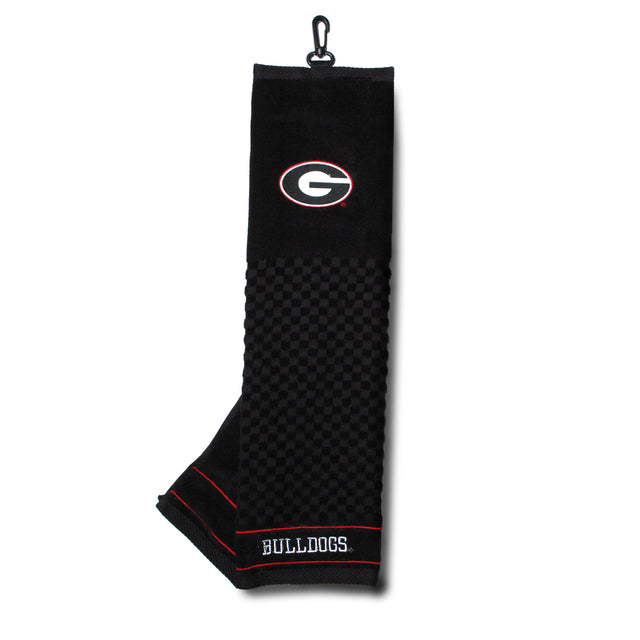 Georgia Bulldogs Tri-Fold Embroidered Scrubber Golf Towel