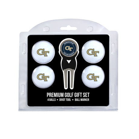 Georgia Tech Yellow Jackets 4 Golf Balls And Divot Tool Gift Set