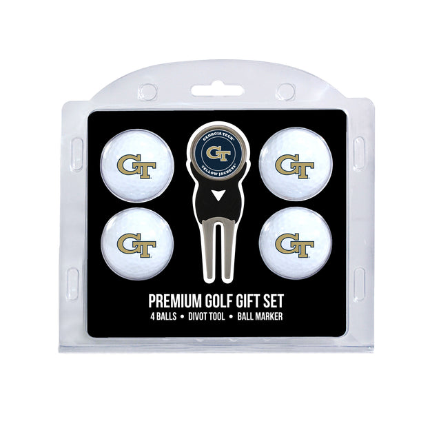 Georgia Tech Yellow Jackets 4 Golf Balls And Divot Tool Gift Set