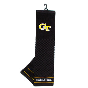Georgia Tech Yellow Jackets Tri-Fold Embroidered Scrubber Golf Towel