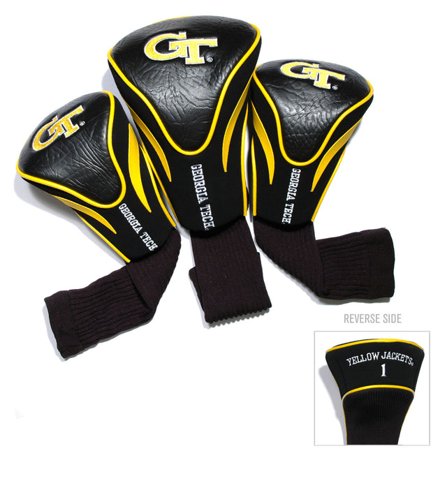 Georgia Tech Yellow Jackets 3 Pack Embroidered Contour Golf Headcovers