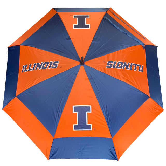 Illinois Fighting Illini  Double Canopy Wind Proof Golf Umbrella