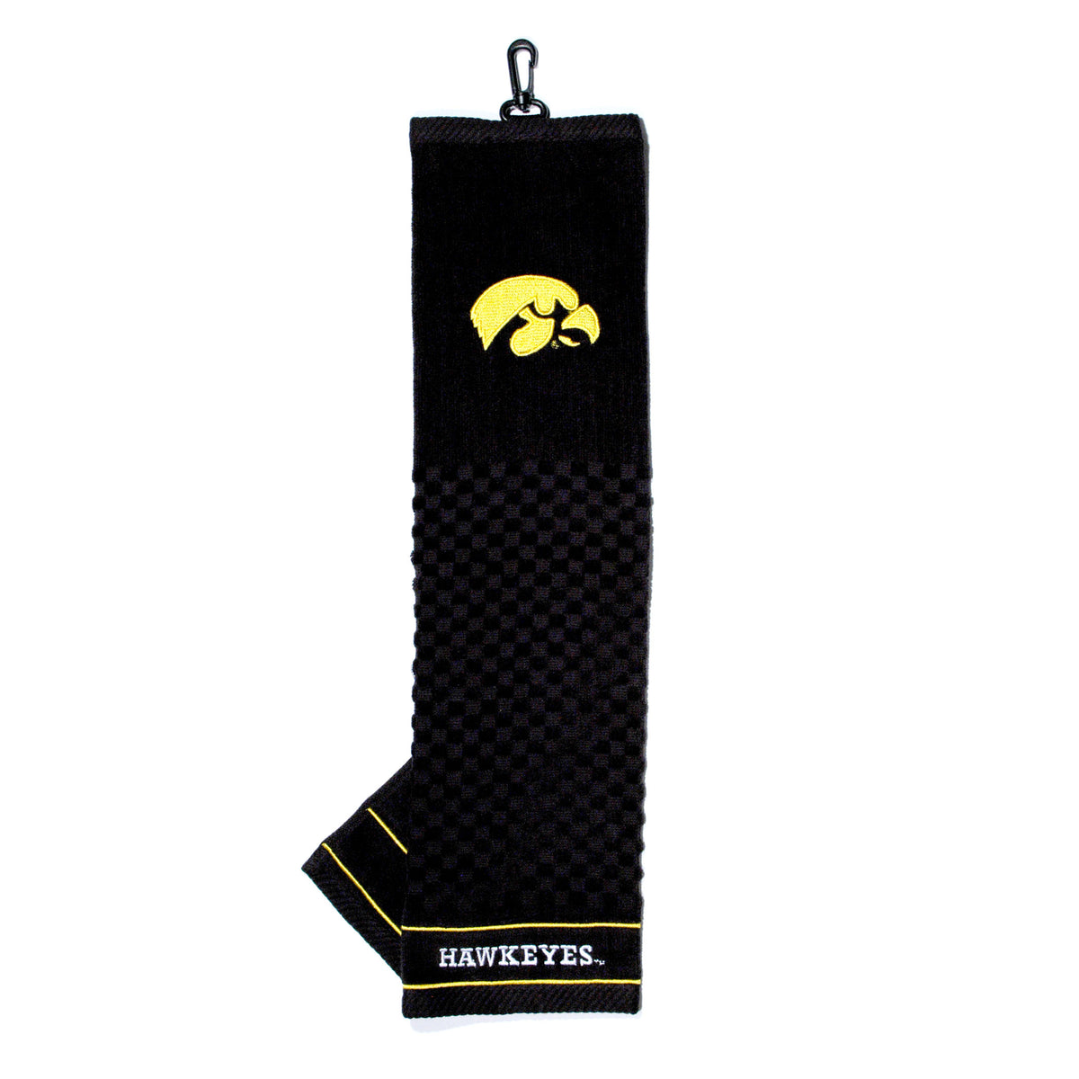 Iowa Hawkeyes Tri-Fold Embroidered Scrubber Golf Towel