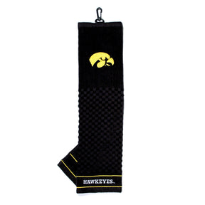 Iowa Hawkeyes Tri-Fold Embroidered Scrubber Golf Towel