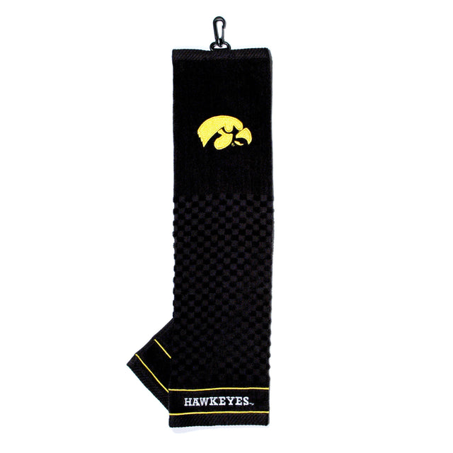 Iowa Hawkeyes Tri-Fold Embroidered Scrubber Golf Towel