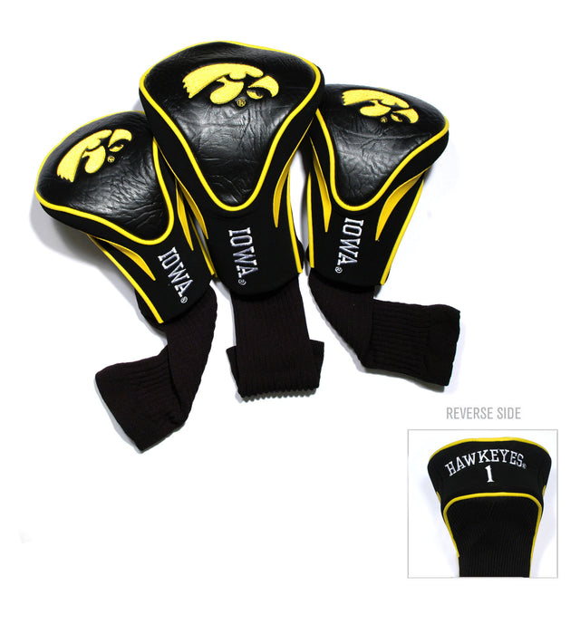 Iowa Hawkeyes 3 Pack Embroidered Contour Golf Headcovers