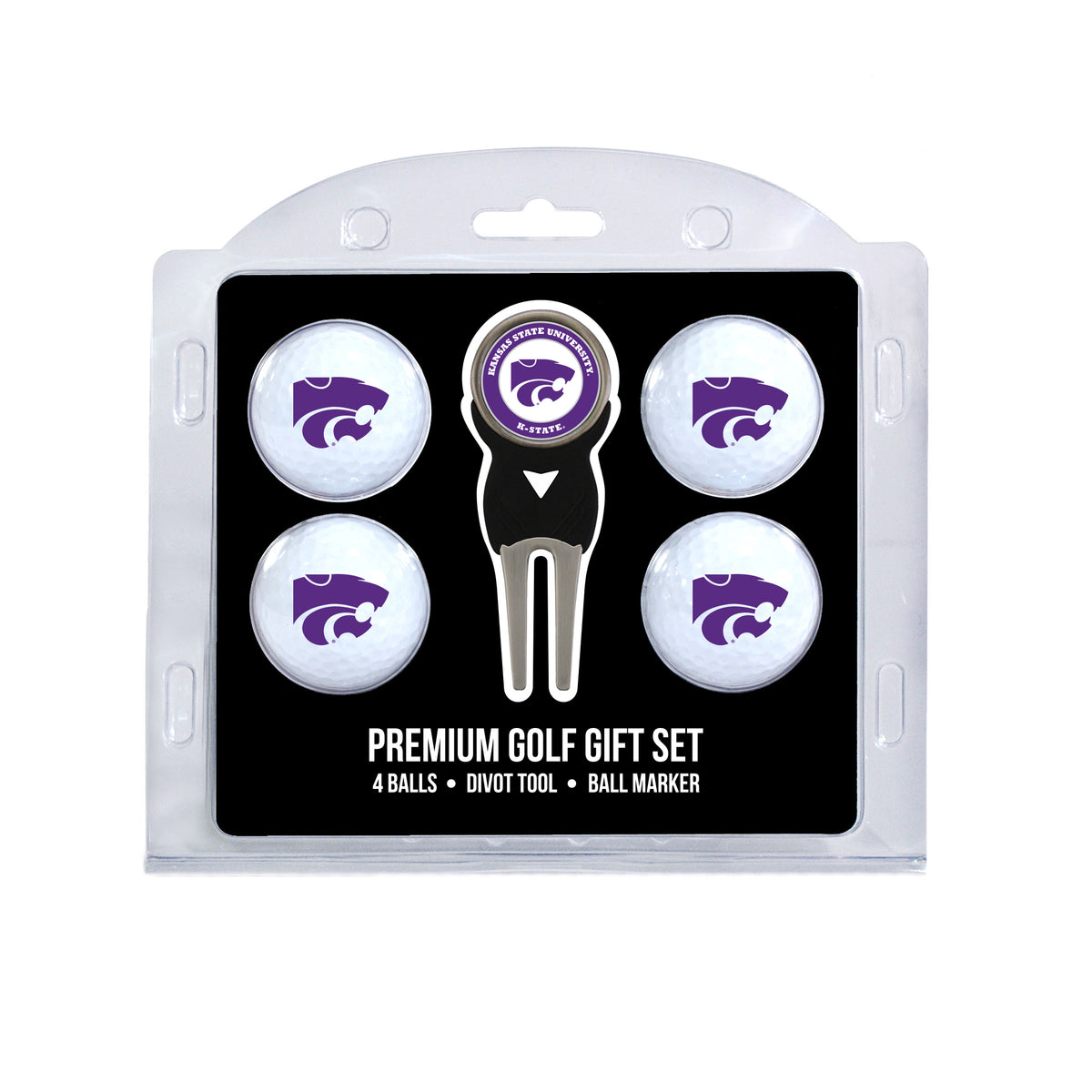 Kansas State Wildcats 4 Golf Balls And Divot Tool Gift Set