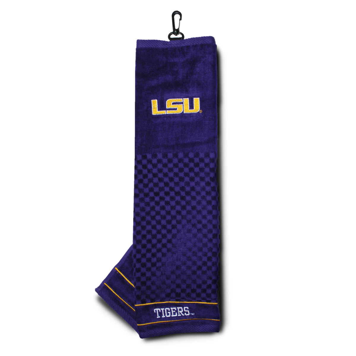 LSU Tigers Tri-Fold Embroidered Scrubber Golf Towel