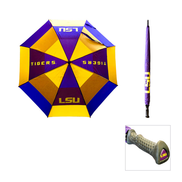 LSU Tigers  Double Canopy Wind Proof Golf Umbrella