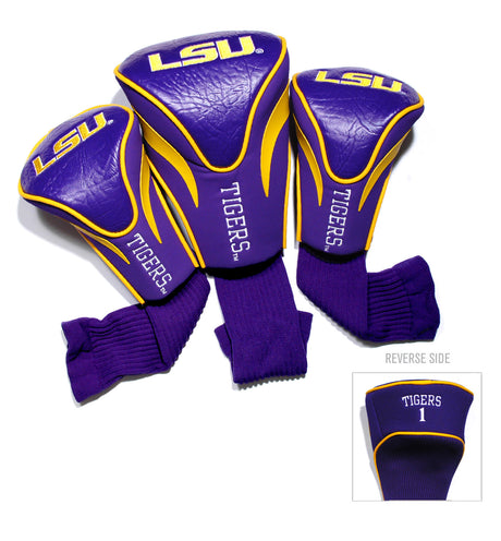 LSU Tigers 3 Pack Embroidered Contour Golf Headcovers
