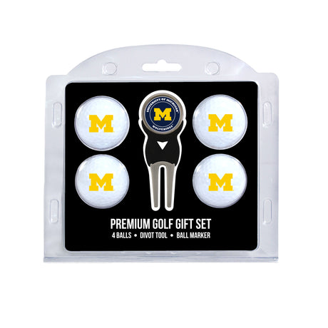 Michigan Wolverines 4 Golf Balls And Divot Tool Gift Set