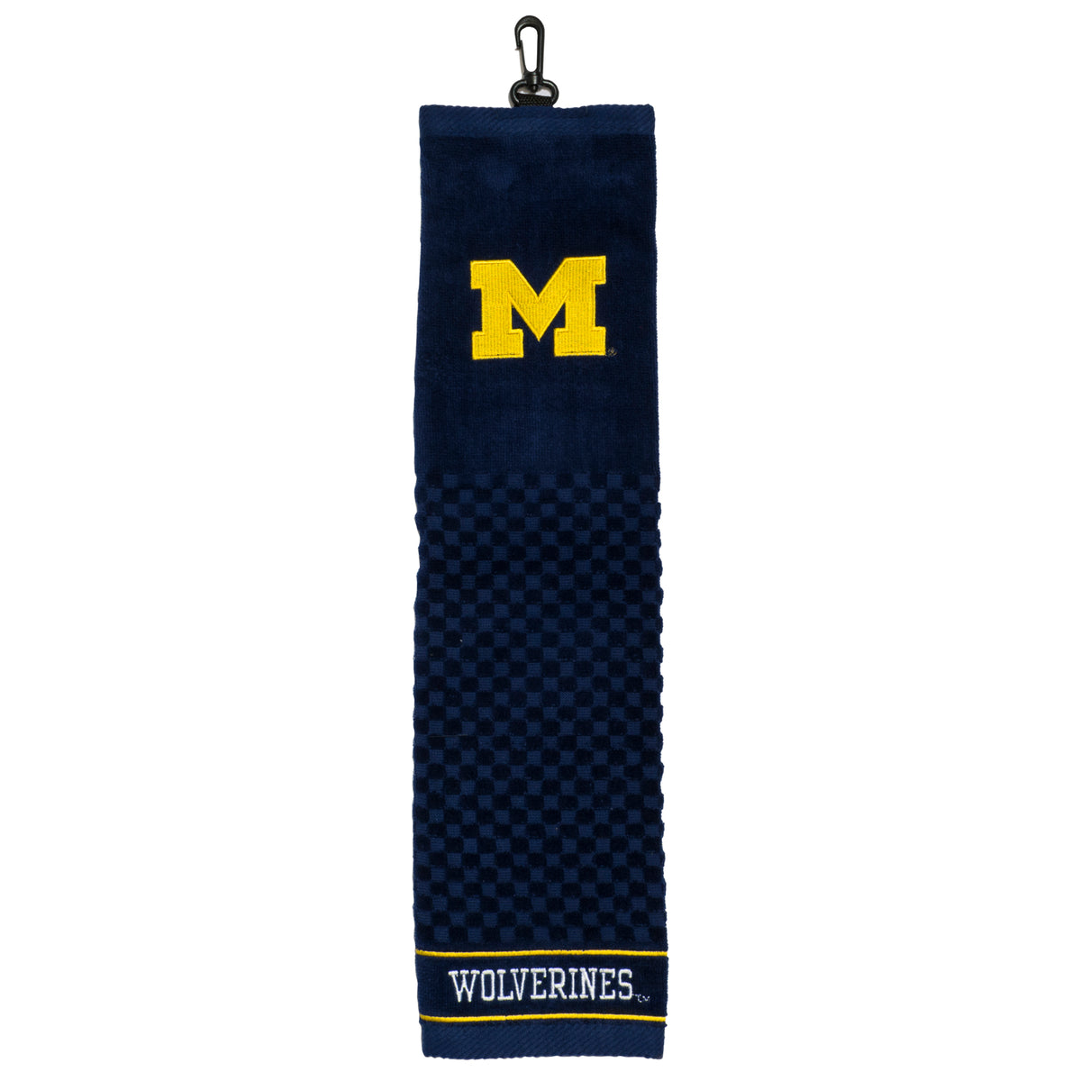 Michigan Wolverines Tri-Fold Embroidered Scrubber Golf Towel