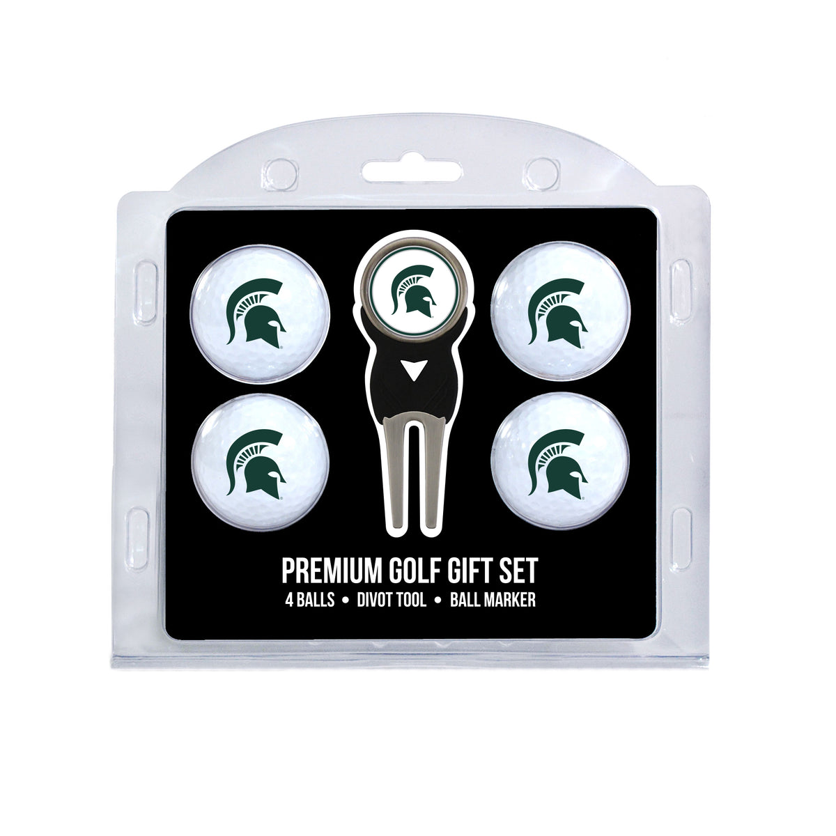 Michigan State Spartans 4 Golf Balls And Divot Tool Gift Set