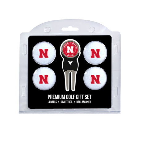 Nebraska Huskers 4 Golf Balls And Divot Tool Gift Set