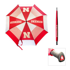 Nebraska Huskers  Double Canopy Wind Proof Golf Umbrella