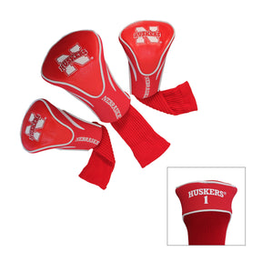 Nebraska Huskers 3 Pack Embroidered Contour Golf Headcovers