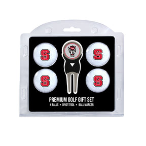 NC State Wolfpack 4 Golf Balls And Divot Tool Gift Set