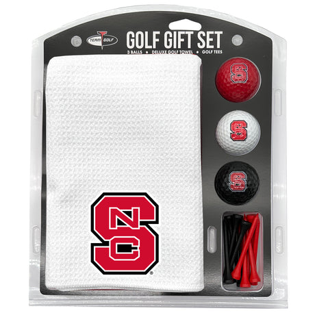 NC State Wolfpack Microfiber Towel Golf Gift Set - White