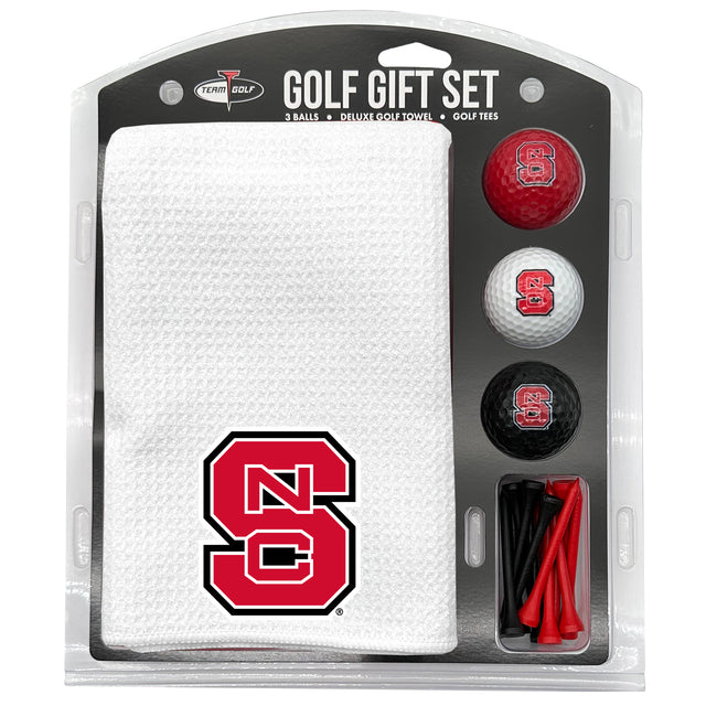 NC State Wolfpack Microfiber Towel Golf Gift Set - White