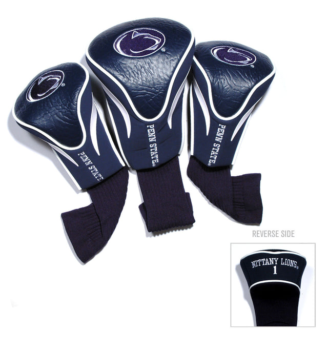 Penn State Nittany Lions 3 Pack Embroidered Contour Golf Headcovers