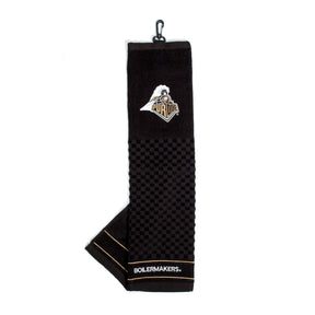 Purdue Boilermakers Tri-Fold Embroidered Scrubber Golf Towel