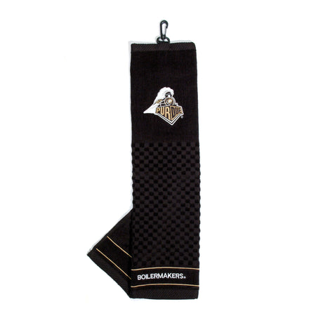 Purdue Boilermakers Tri-Fold Embroidered Scrubber Golf Towel