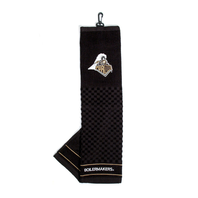 Purdue Boilermakers Tri-Fold Embroidered Scrubber Golf Towel