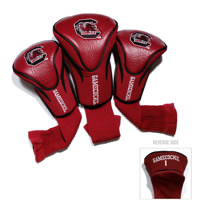South Carolina Gamecocks 3 Pack Embroidered Contour Golf Headcovers